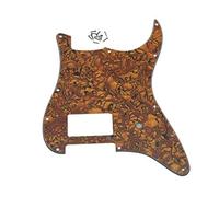 KAISH 11 Hole ST/Strat Style One Humbucker Guitar Pickguard Scratch Plate for Delonge Stratocaster/Strat Tiger Stripe
