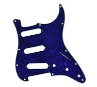 KAISH 11 Hole ST/Strat Style Pickguard SSS Pick Guard for USA/Mexico Stratocaster/Strat Blue Pearl