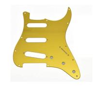 KAISH 11 Hole ST/Strat Style Pickguard SSS Pick Guard for USA/Mexico Stratocaster/Strat Gold Mirror 1 Ply