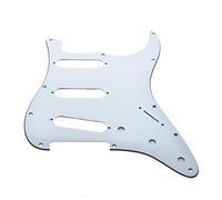 KAISH 11 Hole ST/Strat Style Pickguard SSS Pick Guard for USA/Mexico Stratocaster/Strat White 3 Ply