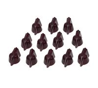 KAISH 12pcs 1/4" Vintage Raised Mini Chicken Head Knobs Small Size Guitar Bass Potentiometer Knobs Amplifier Knob Effect Pedal Chickenhead Knobs with Set Screw WineRed