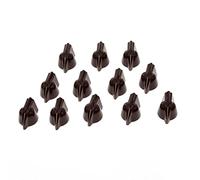 KAISH 12pcs 1/4" Vintage Raised Mini Chicken Head Knobs Small Size Guitar Bass Potentiometer Knobs Amplifier Knob Effect Pedal Chickenhead Knobs with Set Screw Brown