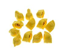 KAISH 12pcs 1/4" Vintage Raised Mini Chicken Head Knobs Small Size Guitar Bass Potentiometer Knobs Amplifier Knob Effect Pedal Chickenhead Knobs with Set Screw Yellow
