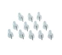 KAISH 12pcs 1/4" Vintage Raised Mini Chicken Head Knobs Small Size Guitar Bass Potentiometer Knobs Amplifier Knob Effect Pedal Chickenhead Knobs with Set Screw White