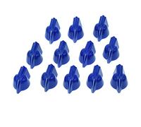 KAISH 12pcs 1/4" Vintage Raised Mini Chicken Head Knobs Small Size Guitar Bass Potentiometer Knobs Amplifier Knob Effect Pedal Chickenhead Knobs with Set Screw Blue