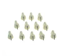KAISH 12pcs 1/4" Vintage Raised Mini Chicken Head Knobs Small Size Guitar Bass Potentiometer Knobs Amplifier Knob Effect Pedal Chickenhead Knobs with Set Screw Aged White