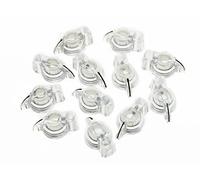KAISH 12pcs Flat Top Clear Guitar Amplifier Effect Pedal Chicken Head Knobs Transparent