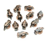 KAISH 12pcs Flat Top Guitar Amplifier Knobs Effect Pedal Knob Chicken-Head Knobs Bronze