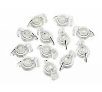 KAISH 12pcs Flat Top Guitar Amplifier Knobs Effect Pedal Knob Chicken-Head Knobs Clear