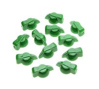 KAISH 12pcs Flat Top Guitar Amplifier Knobs Effect Pedal Knob Chicken-Head Knobs Green