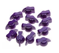 KAISH 12pcs Flat Top Guitar Amplifier Knobs Effect Pedal Knob Chicken-Head Knobs Purple