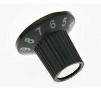 KAISH 12pcs Guitar AMP Amplifier Skirted Knobs Black w/Silver Cap for FD Style Amplifier