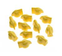 KAISH 12pcs Raised Vintage Guitar Amplifier Effect Pedal Chicken Head Knobs Yellow