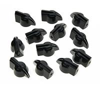 KAISH 12pcs Raised Vintage Guitar Amplifier Effect Pedal Knobs Chicken Head Knobs Black