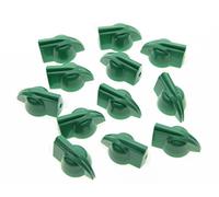 KAISH 12pcs Raised Vintage Guitar Amplifier Effect Pedal Knobs Chicken Head Knobs Green