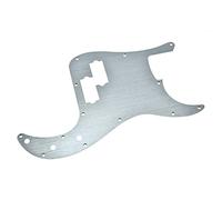 KAISH 13-Hole Metal Aluminium Anodized P Bass Style Pickguard American Modern Style Standard Bass Pick Guard for Precision P Bass Silver