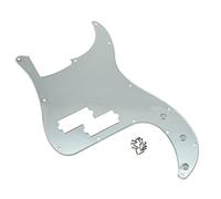 KAISH 13 Hole P Bass Style Pickguard PB Scratch Plate Bass Pickguard for USA/Mexico Precision P Bass Silver Mirror