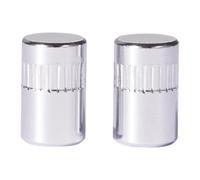 KAISH 2-Pack Metal Brass Toggle Switch Tip Guitar Pickup Selector Switch Knob Cap for Gretsch Guitars Metric Thread M4 Chrome