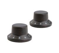 KAISH 2-Pack Wood Knobs LP/Strat Style Bell Knobs Guitar Bass Wood Top Hat Knob with Numbers 1-10 Rose Wood