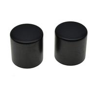 KAISH 2-Pack Wood Knobs Tele Style Flat Top Dome Knobs Guitar Bass Wood Knob Barrel Knobs Ebony Wood