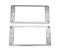 KAISH 2pcs Chrome Humbucker Pickup Ring Flat Base Bottom Frame for Epiphone LP Guitar