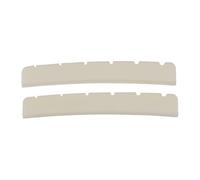 KAISH 2pcs Curved Bottom 7.25" Radius Pure Bone Nut Bleached White Pre-Slotted Bone Nut for Strat/Tele Guitars