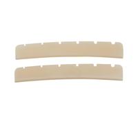 KAISH 2pcs Curved Bottom 9.5" Radius * 42mm Length True Bone Unbleached Pre-Slotted Bone for Strat/Tele Guitars