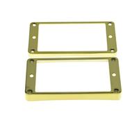KAISH 2pcs Gold Humbucker Pickup Ring Curved Bottom Frame for Epiphone Les Paul