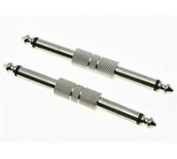 KAISH 2pcs Guitar Effect Pedal Connector 6.35mm Straight Pedals Mono Adapter Connector