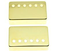KAISH 2pcs Humbucker Guitar Pickup Cover Brass Humbucker Pickup Covers 50mm/52mm Pole Spacing Pickup Cover For Epiphone Les Paul Gold