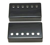 KAISH 2pcs Humbucker Guitar Pickup Cover Humbucker Pickup Covers 50mm/52mm Pole Spacing Pickup Covers for Epiphone Les Paul Black Nickel