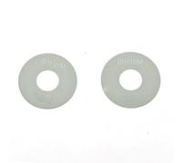 KAISH 2pcs White with Silver Letters LP Guitar Toggle Switch Washer Plate Rhythm Treble Ring for Les Paul