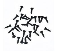 KAISH 30pcs Premium Stainless Steel #3 x 3/8" Guitar Bass Pickguard Screws Back Plate Screw Switch Plate Screws for USA Les Paul/SG Black