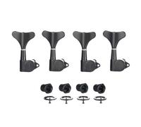 KAISH 4 String 18:1 Sealed Bass Tuners Bass Guitar Tuning Keys Tuning Machine Heads for Ibanez/Yamaha Style Acoustic/Electric Bass Black