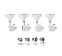KAISH 4 String 18:1 Sealed Bass Tuners Bass Guitar Tuning Keys Tuning Machine Heads for Ibanez/Yamaha Style Acoustic/Electric Bass Chrome