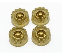 KAISH 4pcs Gold Knurled LP Guitar Speed Dial Knobs LP Control Knobs for Les Paul Guitars