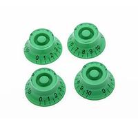 KAISH 4pcs Green with Black Number LP Guitar Bell Knobs Top Hat Knobs for Les Paul