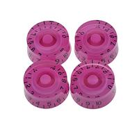 KAISH 4pcs Purple with Black Number Guitar Speed Dial Knobs Control Knob fits LP Guitar