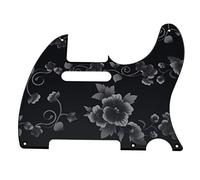 KAISH 5 Hole 3D Printed Vintage Style Tele Guitar Plastic Pickguard TL Pick Guard for USA/Mexico Telecaster/Tele Flower Pattern