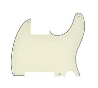 KAISH 5 Hole Tele Blank Guitar Pickguard Tele Pick Guard Scratch Plate for Telecaster Esquire Aged White 3 Ply
