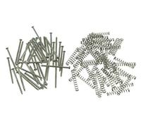 KAISH 50pcs Bass Guitar Pickup Mounting Screws Pickup Springs for Precision P Bass or J Bass or P90 Soap Bar Pickups Nickel