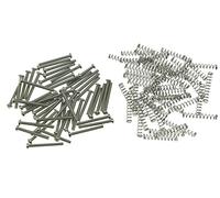KAISH 50pcs Metric Thread Humbucker Pickup Height Screws Guitar Humbucker Pickup Screws with Springs for Epiphone SG Import Pickups Nickel
