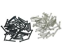 KAISH 50pcs Metric Thread Humbucker Pickup Height Screws Guitar Humbucker Pickup Screws with Springs for Epiphone SG Import Pickups Black