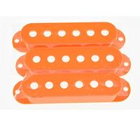 KAISH 52mm Pole Spacing ST Strat Style Guitar Pickup Covers 3 Single Coil Pickup Covers for Stratocaster/Strat Orange