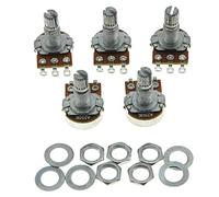 KAISH 5x Audio A250K Electric Guitar 16mm Base Mini Pots w/Long Split Shaft 250K Potentiometers