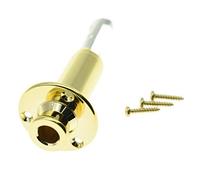 KAISH 6.35mm Acoustic Electric Guitar Bass Mono Endpin Output Jack Strap Button Jack Socket Gold