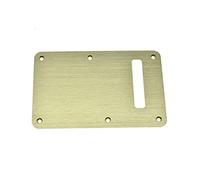 KAISH 6-Hole Metal Aluminum Anodized Modern Style ST/Strat Back Plate Tremolo Trem Cavity Cover for USA/Mexico Stratocaster/Strat Gold