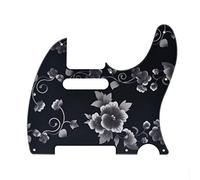 KAISH 8 Hole 3D Printed Tele Style Guitar Plastic Pickguard TL Pick Guard Scratch Plate for Tele/Telecaster Flower Pattern