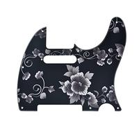 KAISH 8 Hole 3D Printed Tele Style Guitar Plastic Pickguard TL Pick Guard Scratch Plate for USA/Mexico Telecaster Flower Pattern with Pickup Mounting Screw Holes