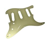 KAISH 8 Hole Metal Aluminum Anodized Vintage Style ST/Strat SSS Pickguard Guitar Pick Guard Scratch Plate for USA/Mexico Stratocaster/Strat Gold